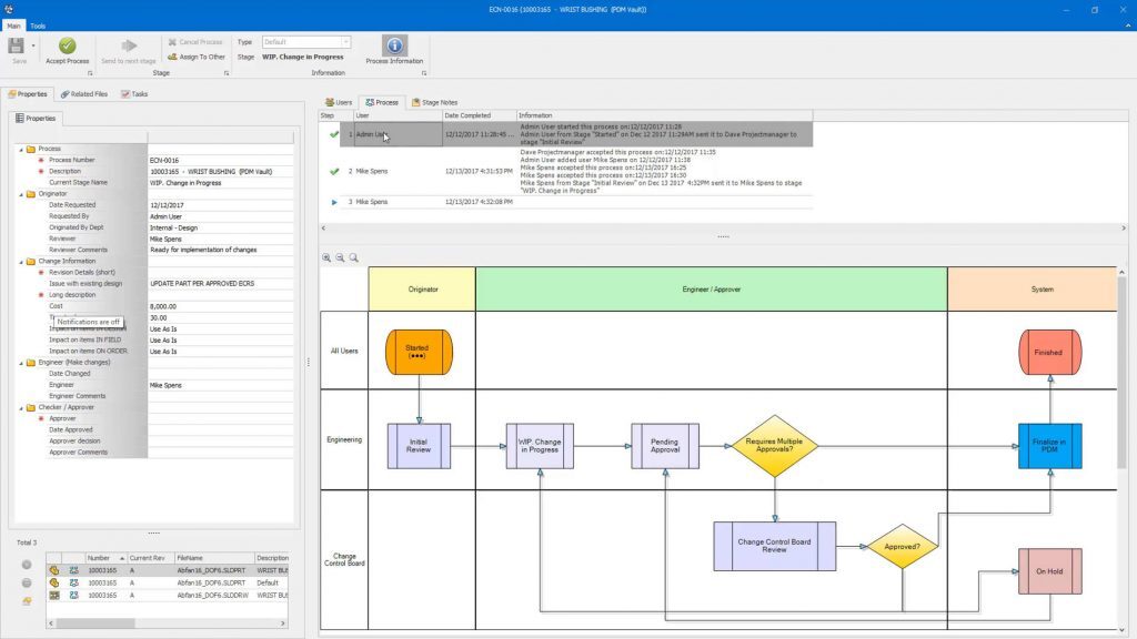 solidworks-manage-Procesų valdymas