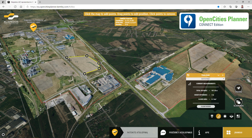 Klaipėdos laisvosios ekonomikos zona 3D modelis