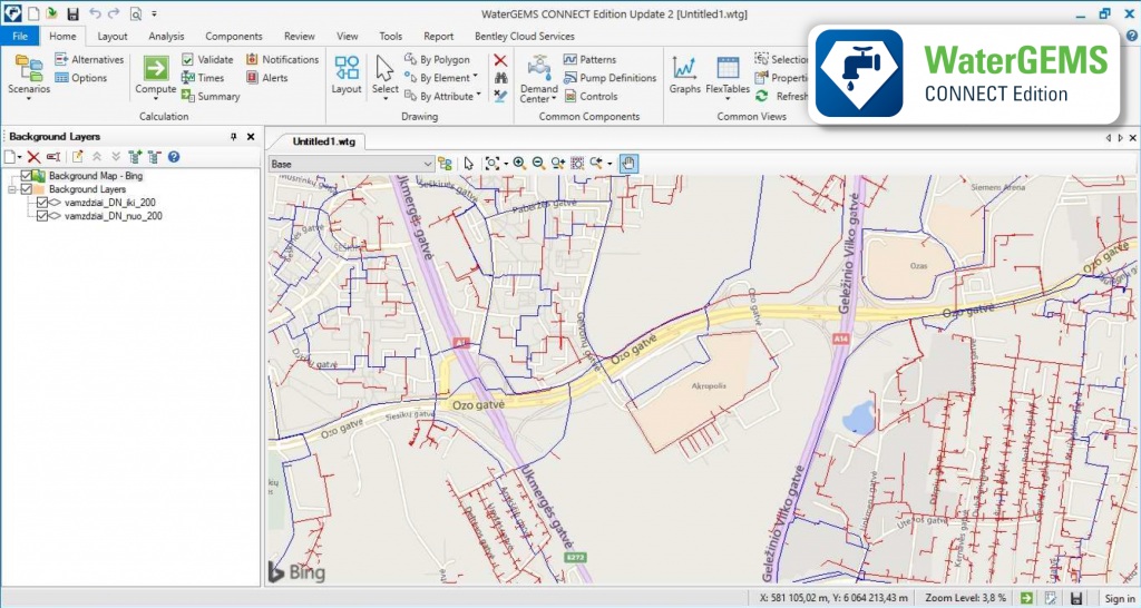 Vilniaus miesto vandentiekio tinklo hidraulinio modeliavimo informacinė sistema